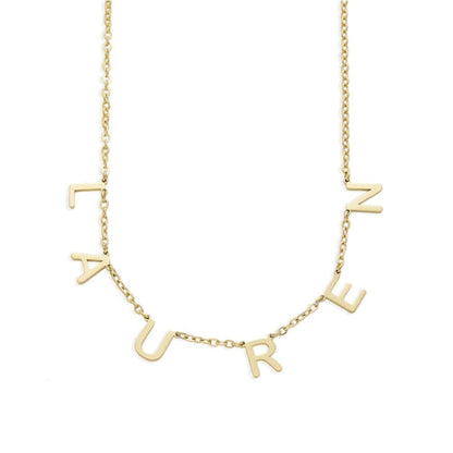 Collana Nome Personalizzata Acciaio Oro