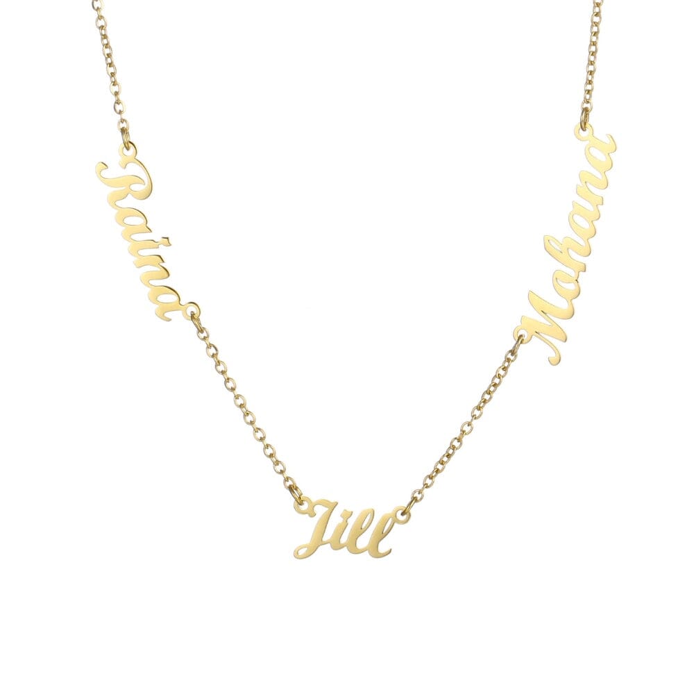 Collana con Nomi Incisi Personalizzata in Acciaio Inossidabile