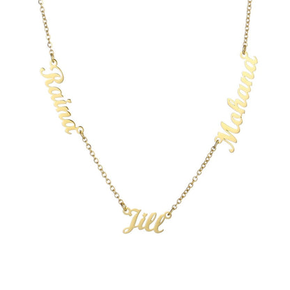 Collana con Nomi Incisi Personalizzata in Acciaio Inossidabile