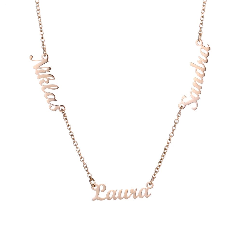 Collana con Nomi Incisi Personalizzata in Acciaio Inossidabile