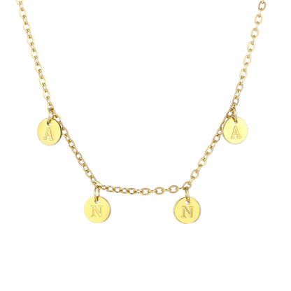 Collana con Nome Personalizzata in Acciaio Placcato Oro