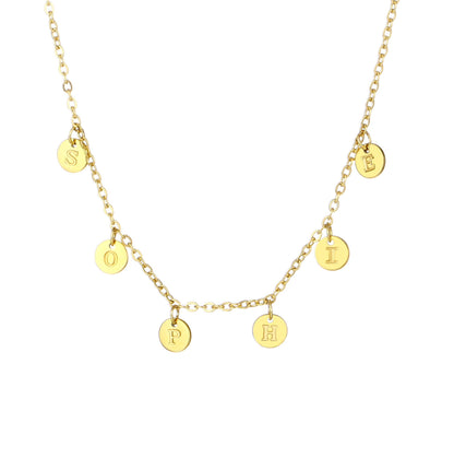 Collana con Nome Personalizzata in Acciaio Placcato Oro