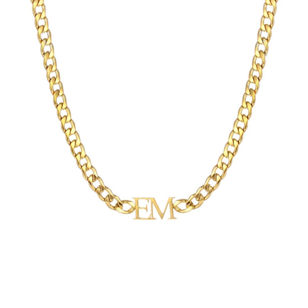 Collana con Iniziale Personalizzata Acciaio Inox Oro/Argento