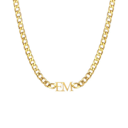 Collana con Iniziale Personalizzata Acciaio Inox Oro/Argento