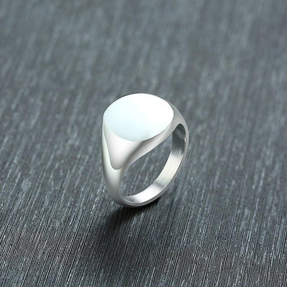 Anello con Iniziale Personalizzato in Acciaio Inox
