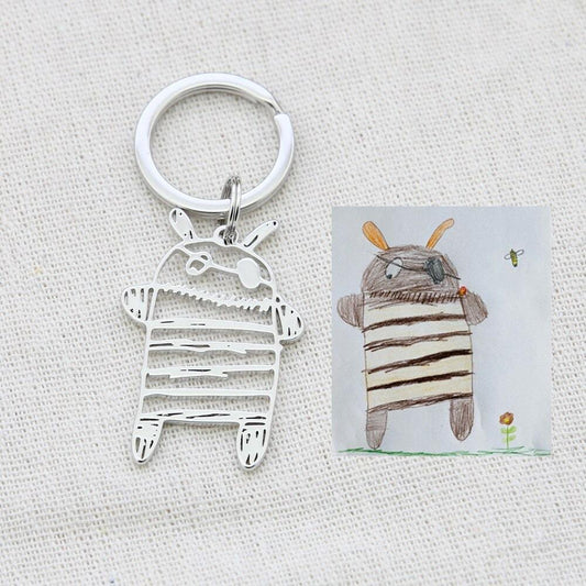 Collana Personalizzata con Disegno Bambino Acciaio 316L