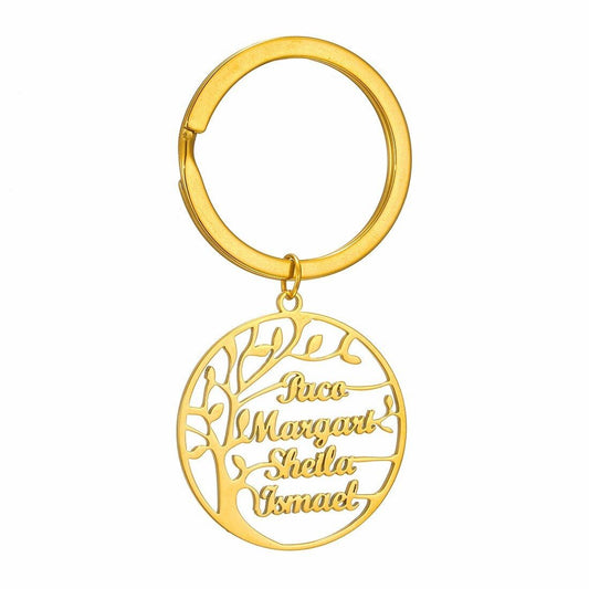 Portachiavi Albero della Vita Personalizzato con Nomi