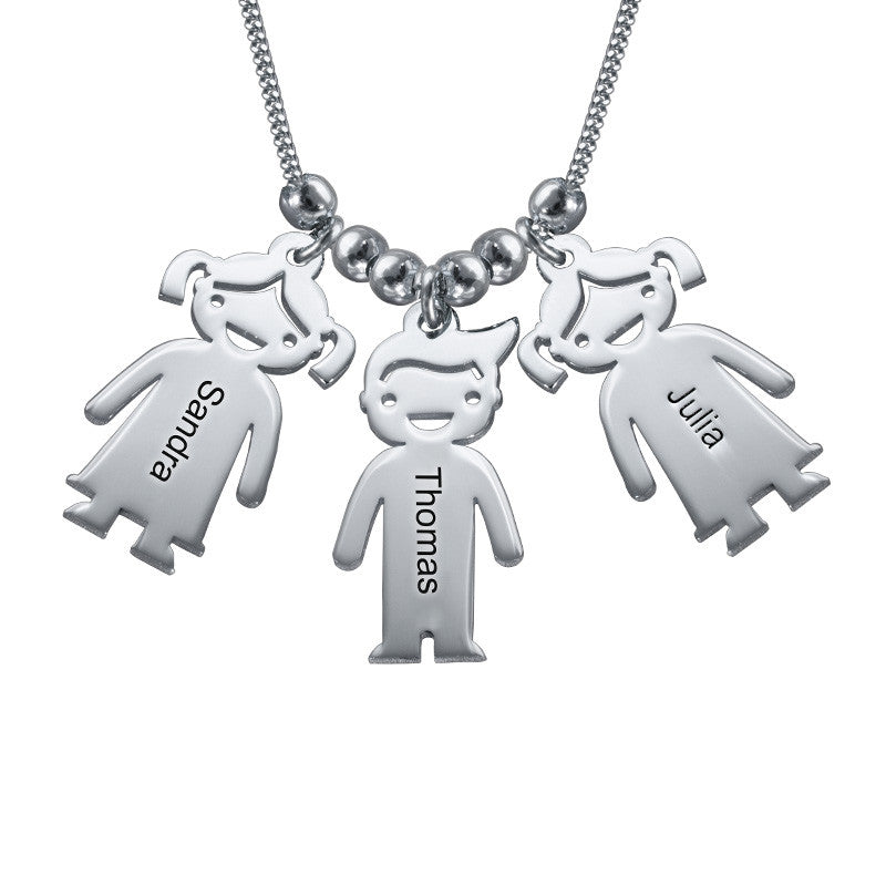Collana con Nomi Incisi Mamma Argento Oro