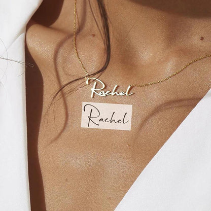 Collana Personalizzata con Scrittura a Mano in Argento