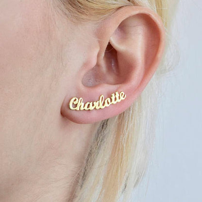 Orecchini Personalizzati con Nome in Acciaio Inossidabile