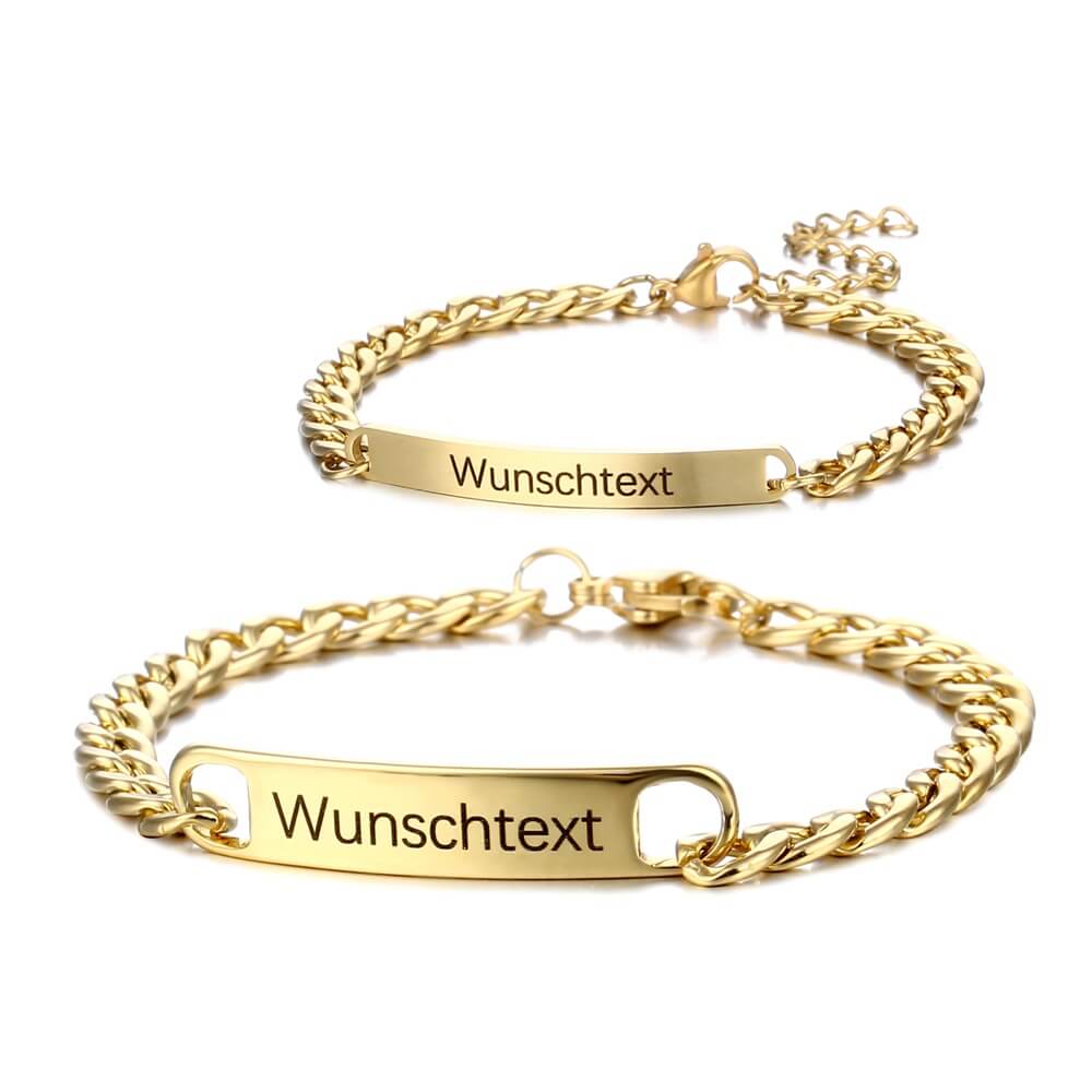 Bracciali Personalizzati Coppia in Acciaio