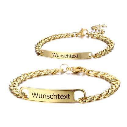 Bracciali Personalizzati Coppia in Acciaio