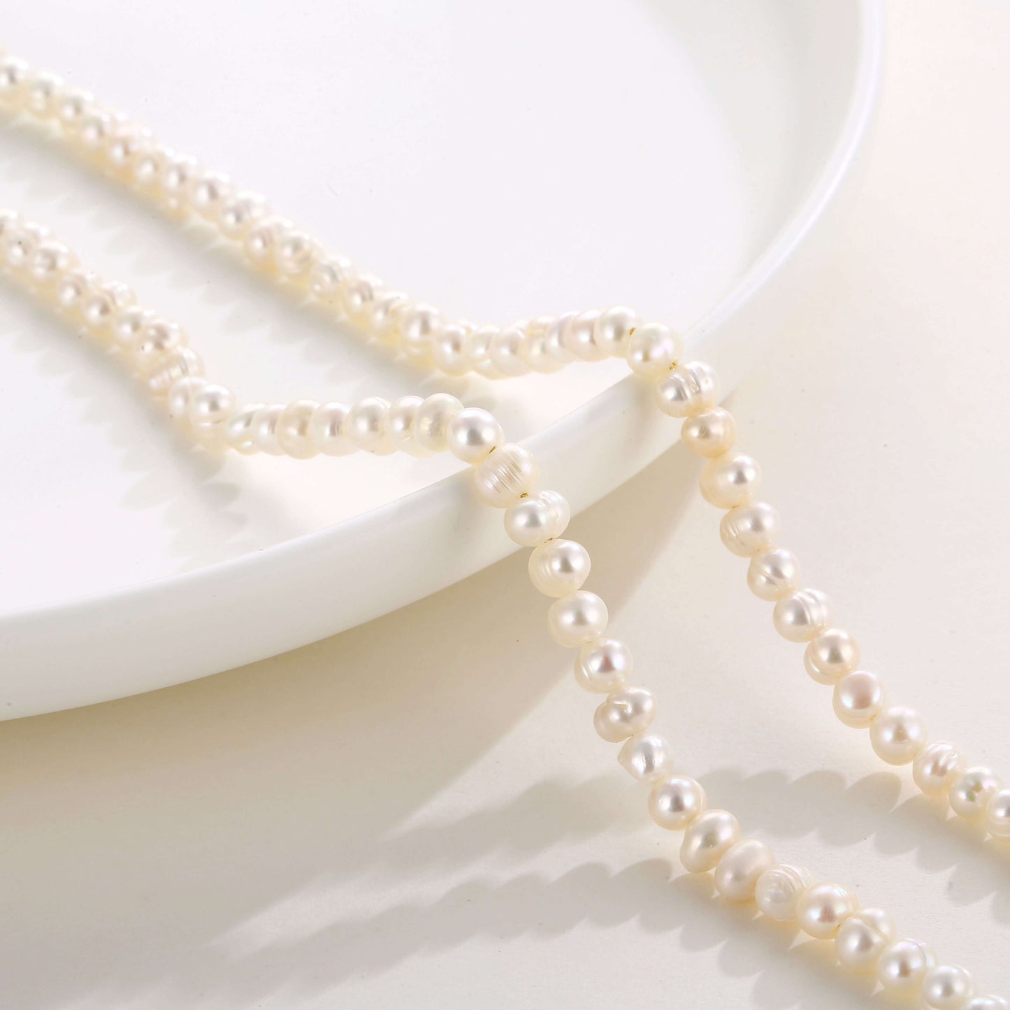 Collana con Nome Perle d'Acqua Dolce Oro Argento