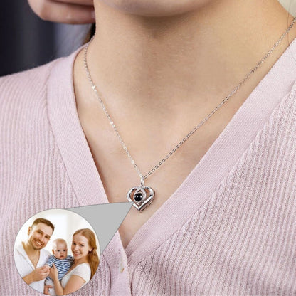 Collana con Foto Proiezione Personalizzata Zirconi Oro Argento