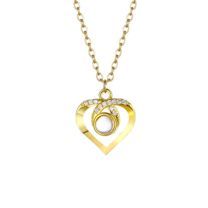 Collana con Foto Proiezione Personalizzata Zirconi Oro Argento