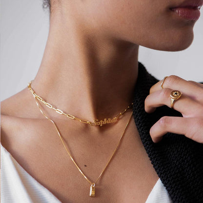 Collana con Nome Personalizzato in Acciaio Inossidabile