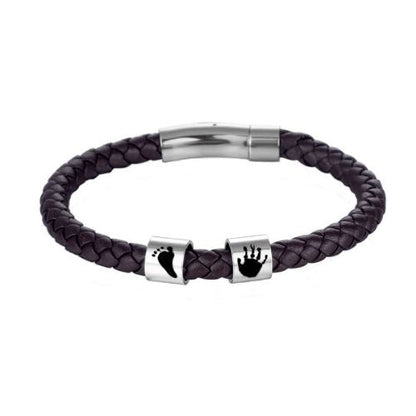 Bracciale Personalizzato con Nomi e Impronte in Argento