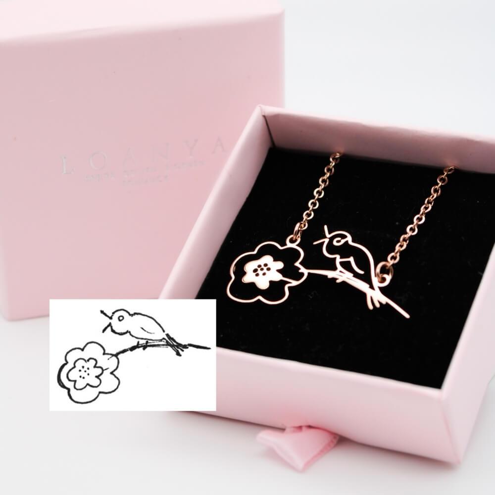 Collana Personalizzata con Disegno Bambino Acciaio 316L