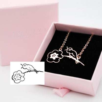Collana Personalizzata con Disegno Bambino Acciaio 316L