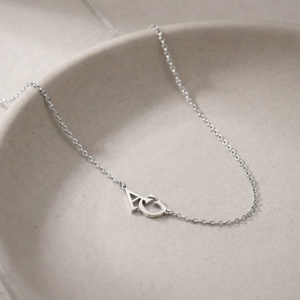 Collana con Iniziali Personalizzata Acciaio