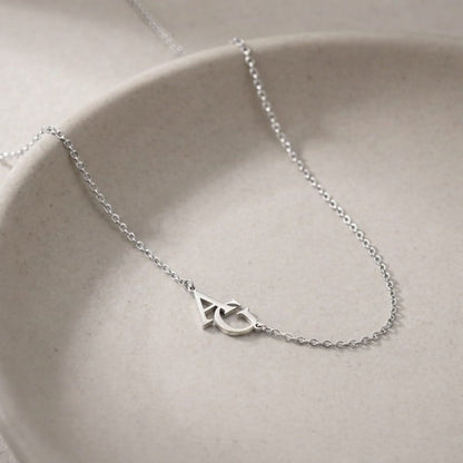 Collana con Iniziali Personalizzata Acciaio