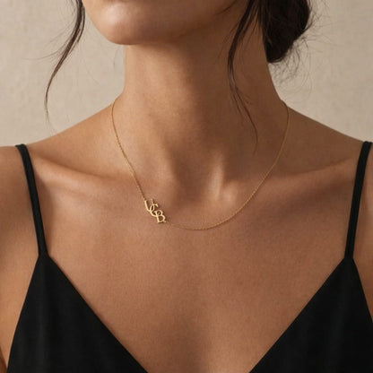 Collana con Iniziali Personalizzata Acciaio