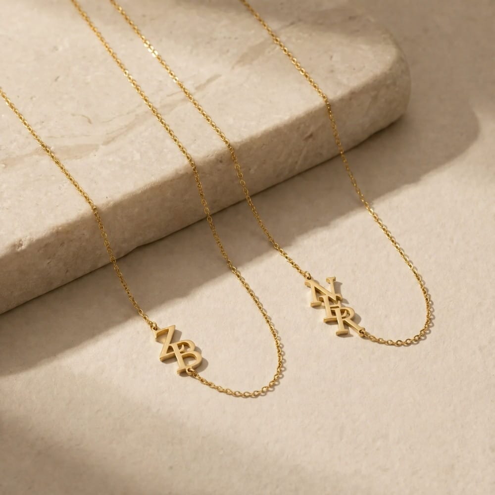 Collana con Iniziali Personalizzata Acciaio