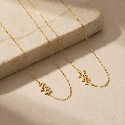 Collana con Iniziali Personalizzata Acciaio