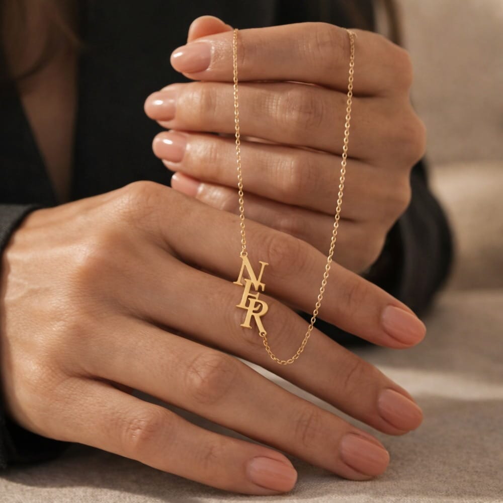 Collana con Iniziali Personalizzata Acciaio