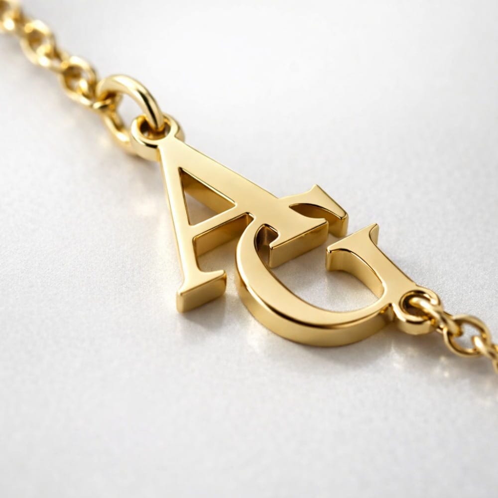 Collana con Iniziali Personalizzata Acciaio