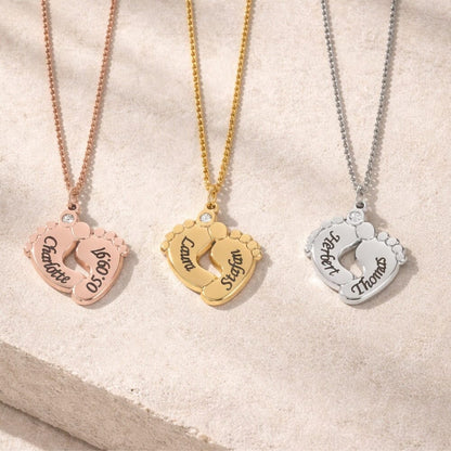 Collana Piedino Personalizzata con Zircone Inciso
