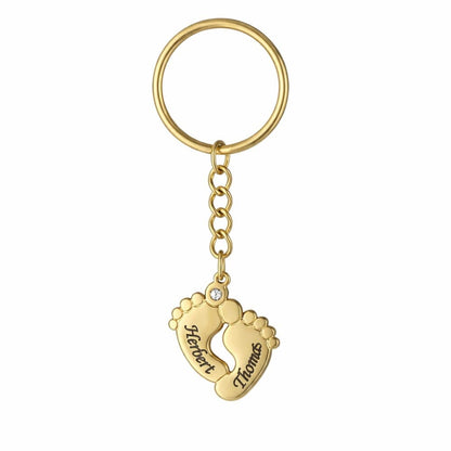 Collana Piedino Personalizzata con Zircone Inciso