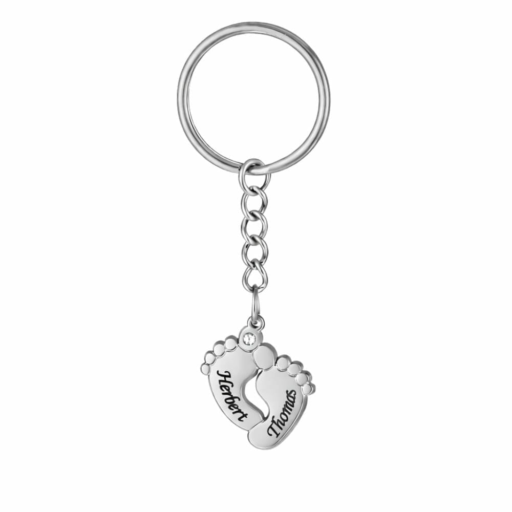Collana Piedino Personalizzata con Zircone Inciso