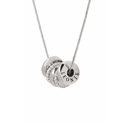 Collana Personalizzata con Nome, Zirconia e Placcatura Oro 18K