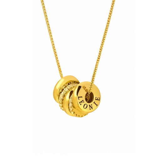 Collana Personalizzata con Nome, Zirconia e Placcatura Oro 18K