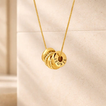 Collana Personalizzata con Nome, Zirconia e Placcatura Oro 18K