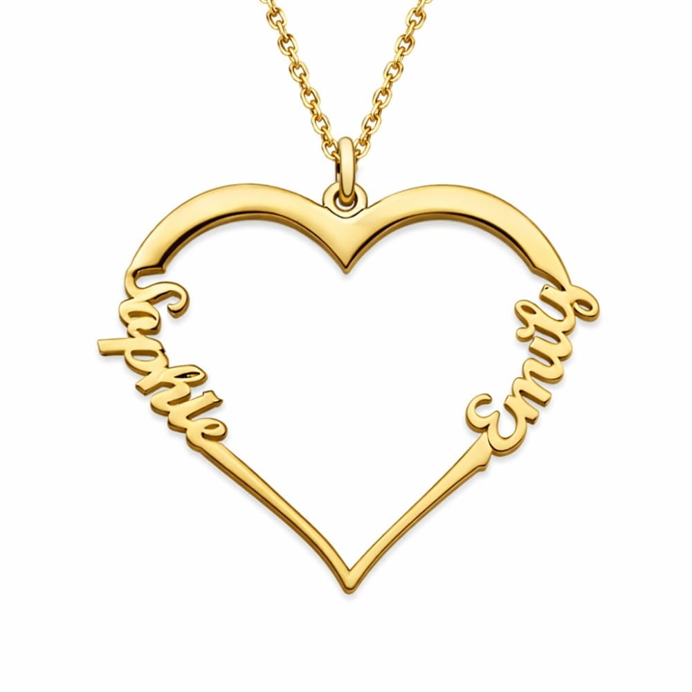 Collana Cuore Personalizzata con Nomi in Acciaio