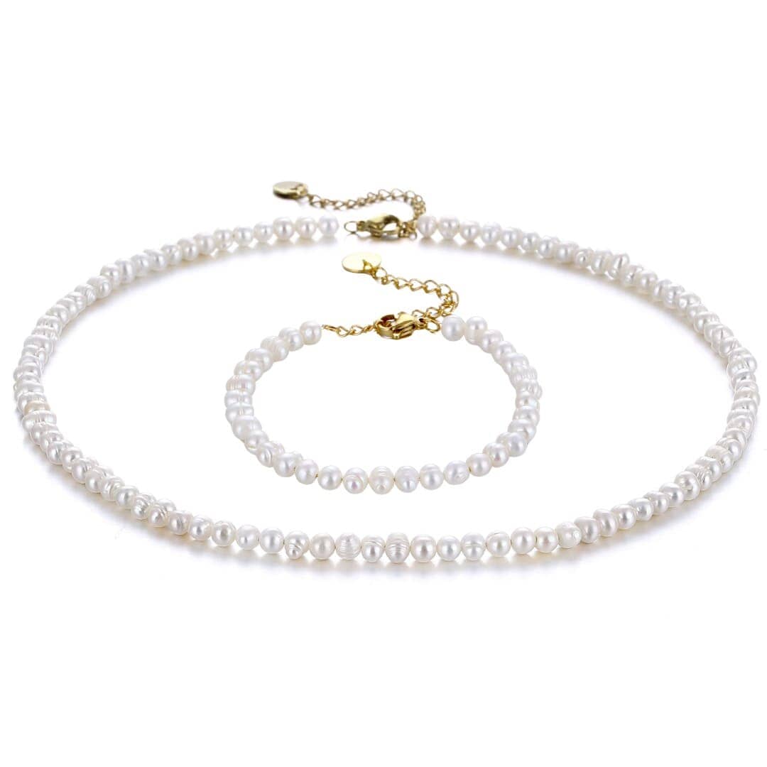 Collana Perle d'Acqua Dolce Personalizzabile Acciaio