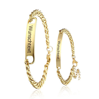 Bracciali Personalizzati Coppia in Acciaio