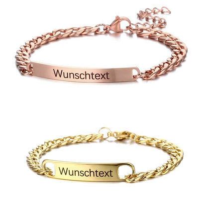 set bracciali personalizzabili per coppia in acciaio