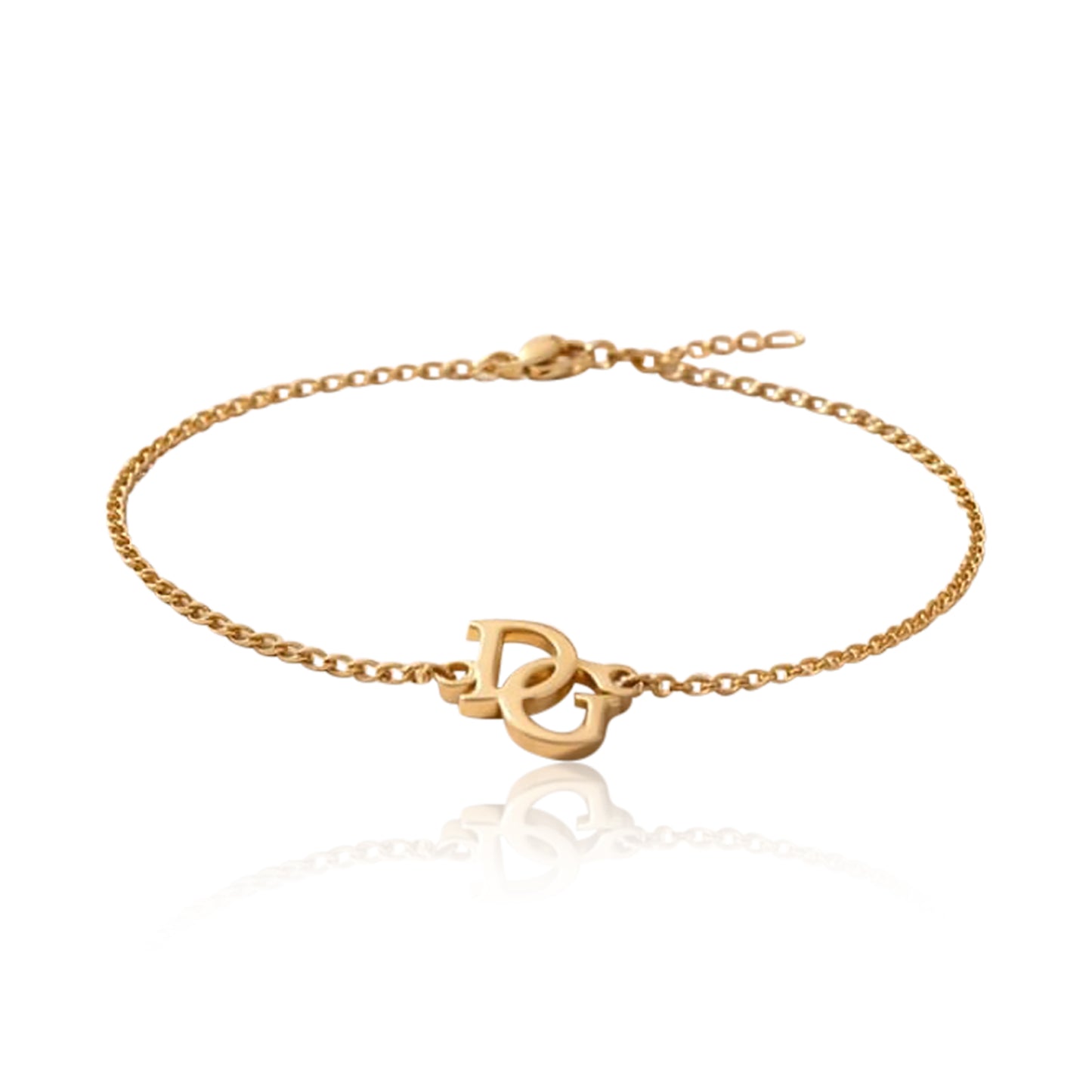 set collana e bracciale con iniziali intrecciate personalizzabili
