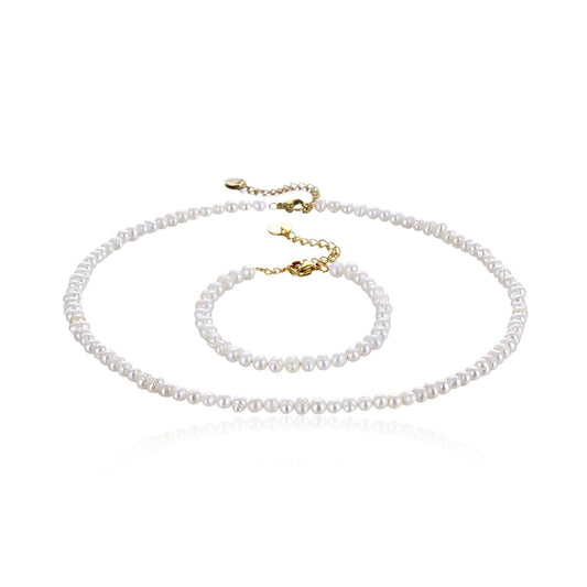 set gioielli perle dacqua dolce personalizzabile acciaio