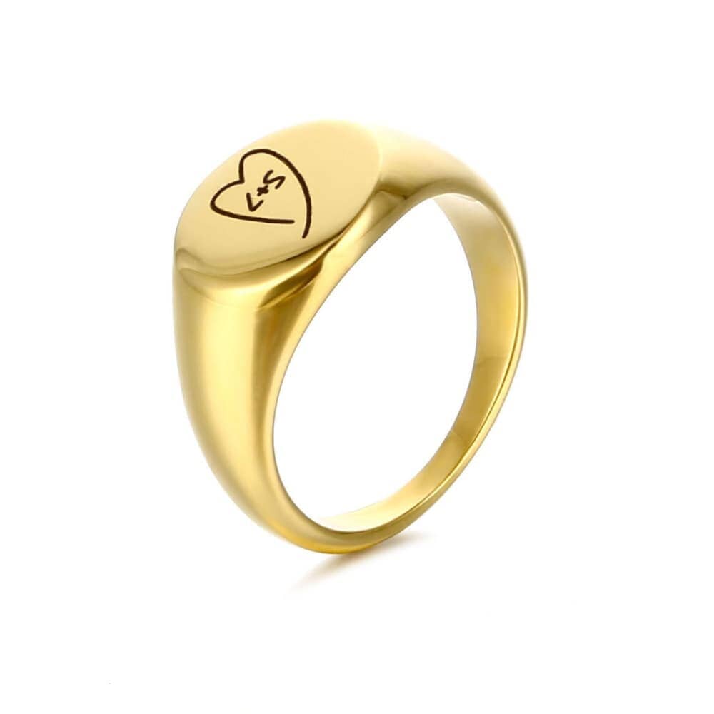 Anello Sigillo Personalizzato con Incisione in Acciaio