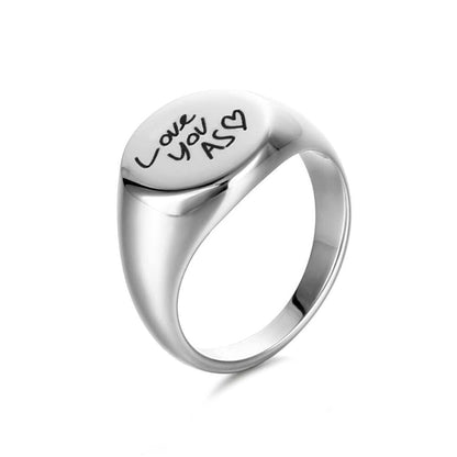 Anello Sigillo Personalizzato con Incisione in Acciaio