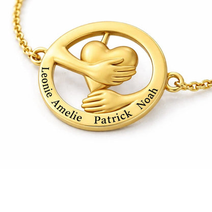 Collana Mano di Fatima Incisa Acciaio Placcato Oro