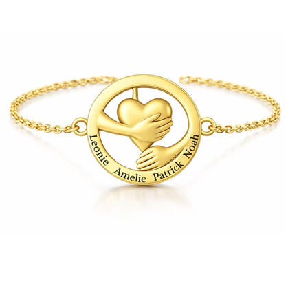 Collana Mano di Fatima Incisa Acciaio Placcato Oro