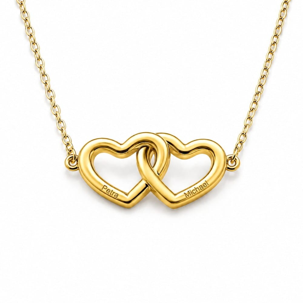 Collana Personalizzata con Iniziali e Cuore in Acciaio