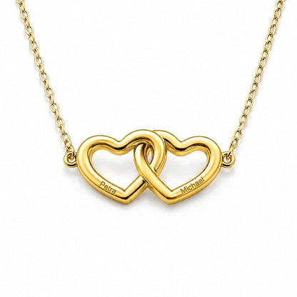 Collana Personalizzata con Iniziali e Cuore in Acciaio