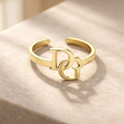 Collana Iniziali Cuore Personalizzata Acciaio Oro